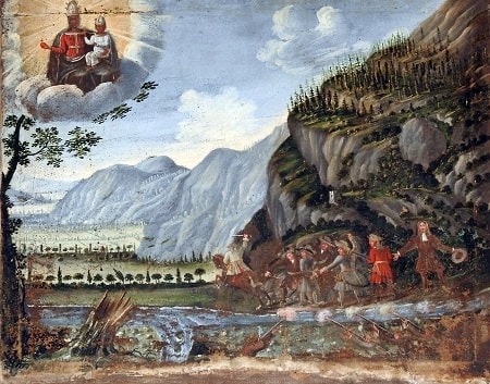 Ex voto guerra nel Santuario Notre Dame de La Garde a Perloz