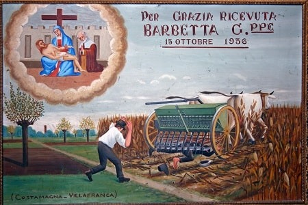 Ex voto Santuario Madonna del buon rimedio Villafranca in fraz Cantogno