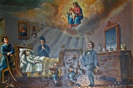 Ex voto malattia nel complesso di San Maurizio e di Madonna delle Grazie a Pinerolo
