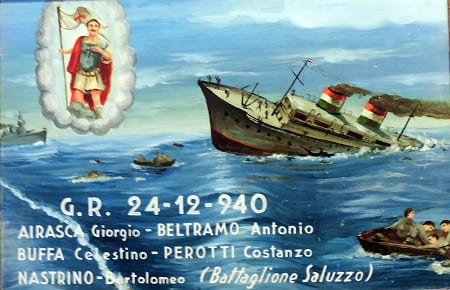 Ex voto per grazia ricevuta in guerra - Santuario di San Chiaffredo