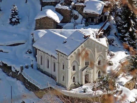 Tempio valdese di Pra del Torno - Veduta