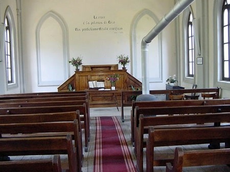 Tempio valdese di Pra del Torno - Interno