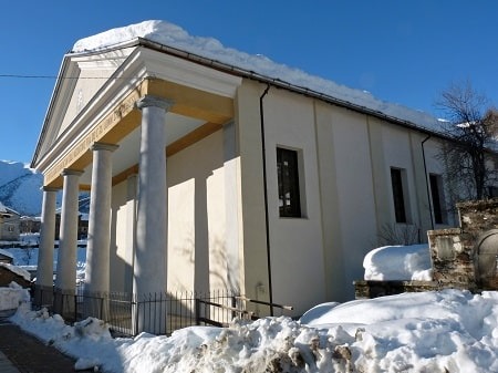 Tempio valdese di Pramollo - Inverno