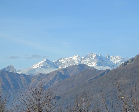 Il Monte Rosa dal Monte Tre Croci