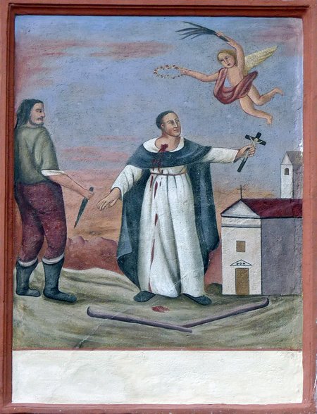 Bricherasio, affresco murale che rievoca l’uccisione dell’inquisitore Antonio Pavoni