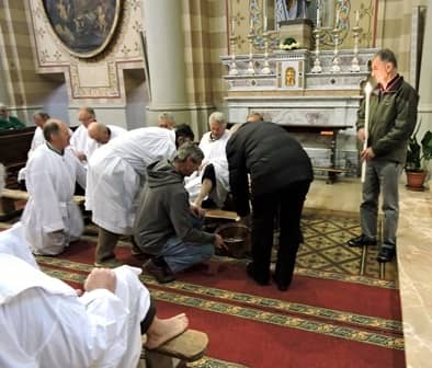 Sacra rappresentazione a Venaus - Lavanda dei piedi