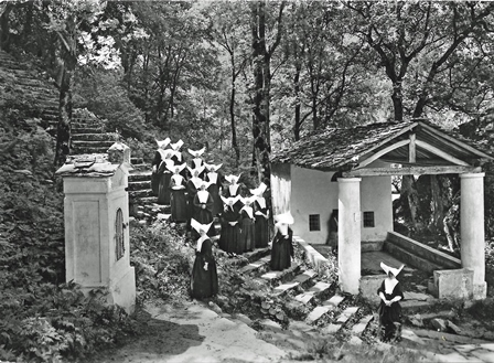 Santuario Madonna di Loreto a Groscavallo - Scala santa negli anni 50